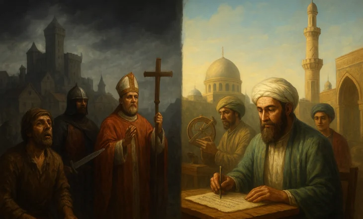 “Dritë dhe Errësirë: Evropa e errët mesjetare dhe lulëzimi në Lindjen e Mesme gjatë periudhës islame