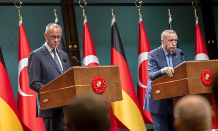 Erdogan dhe Merz përplasen publikisht për luftën në Gaza