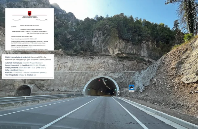Firma Gjoka “harroi” sistemin e mbrojtjes nga zjarri në tunelin e Skarficës, tender i ri 800 mijë euro