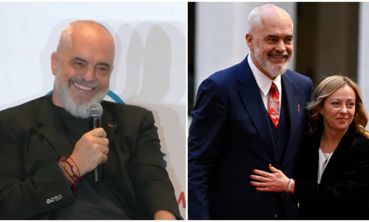 “Italianët janë shqiptarë me Versace”, Rama nuk kursen batutat në Paris: Meloni bëhet më e gjatë se unë kur flet