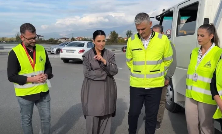 “Jo vetëm rrugë të sigurta, por edhe estetike”, Balluku inspekton punimet në rrethrrotullimin e Rinasit