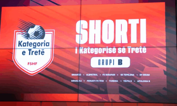 Kategoria e Tretë 2025-2026/ Hidhet shorti, njihuni me kalendarin e plotë të ndeshjeve