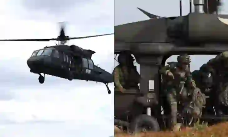 KFOR teston gatishmërinë me Black Hawk gjatë patrullimit në jug të Kosovës