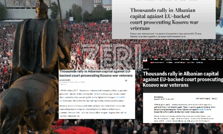 “Liria ka emër”! “UÇK” marshim në Tiranë, protesta “pushton” mediat ndërkombëtare