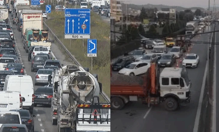 Mbyllja e autostradës Tiranë-Durrës “paralizohen” rrugët e kryeqytetit, policia: Përdorni rrugët alternative