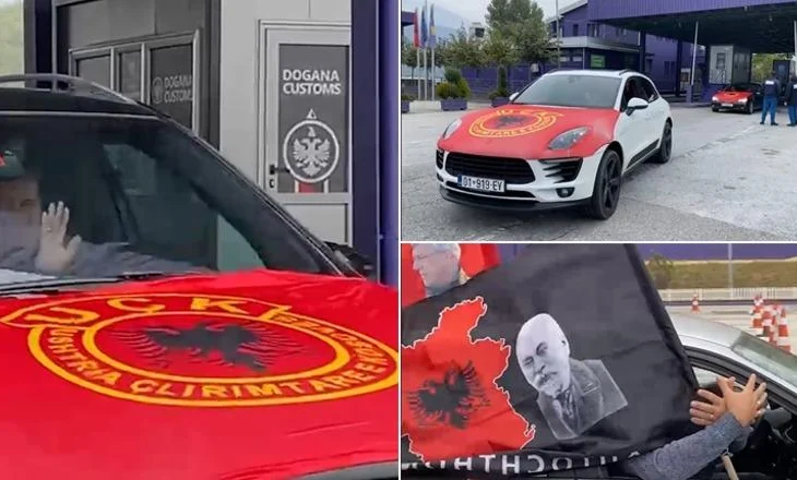 Me flamuj kuq e zi dhe këngë patriotike, qytetarët e parë nga Kosova drejt Tiranës për protestën: Kërkojmë drejtësi për çlirimtarët tanë