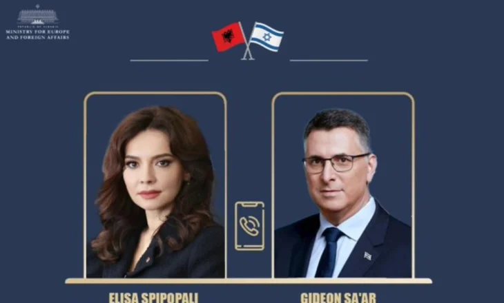 Ministrja Spiropali bisedë telefonike me homologun izraelit, merr ftesë për të vizituar Izraelin javën e ardhshme