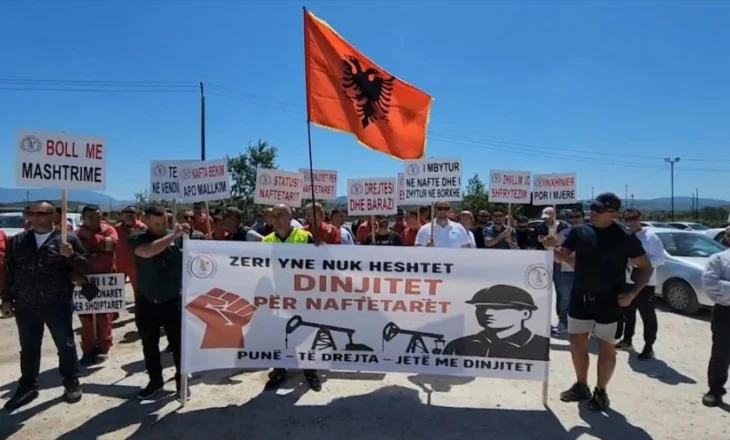Naftëtarët e ‘Bankers Petroleum’ në protestë, 10 punëtorë hyjnë në grevë urie