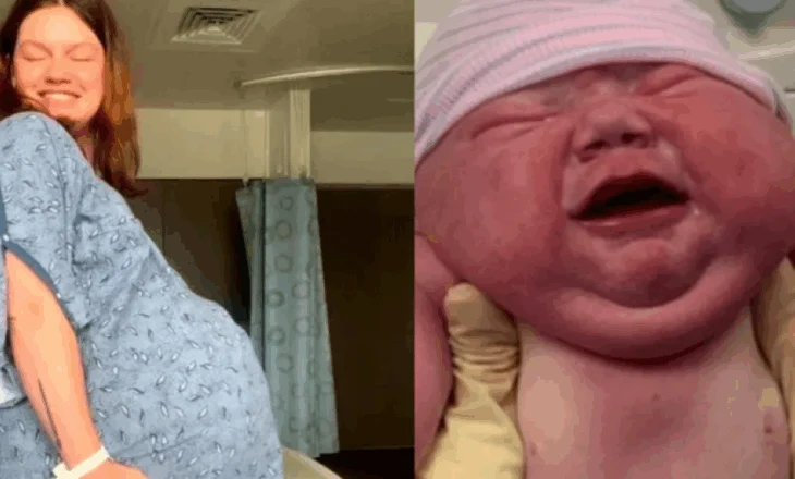 Një nënë në SHBA lind foshnjën gjigante, 5.8 Kg!
