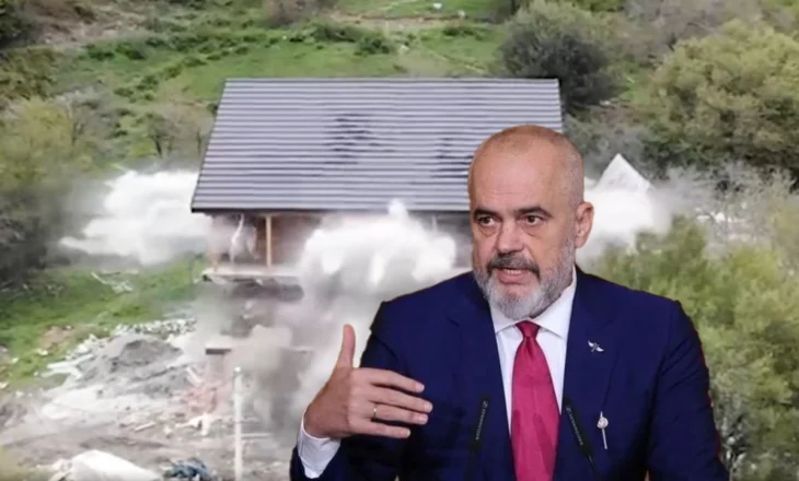 Nuk ndalet aksioni në Theth/ Rama publikon pamjet e shembjes së ndërtesës trekatëshe me tritol