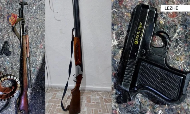 Pistoletë, karabinë dhe çifte, “Befasi” arreston një person në Lezhë
