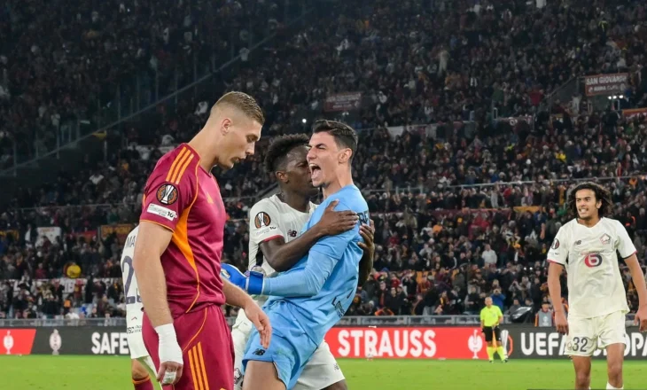 Portieri i Lille si SUPERMAN, Roma befasohet në shtëpi! Shikoni çmendurinë (VIDEO)