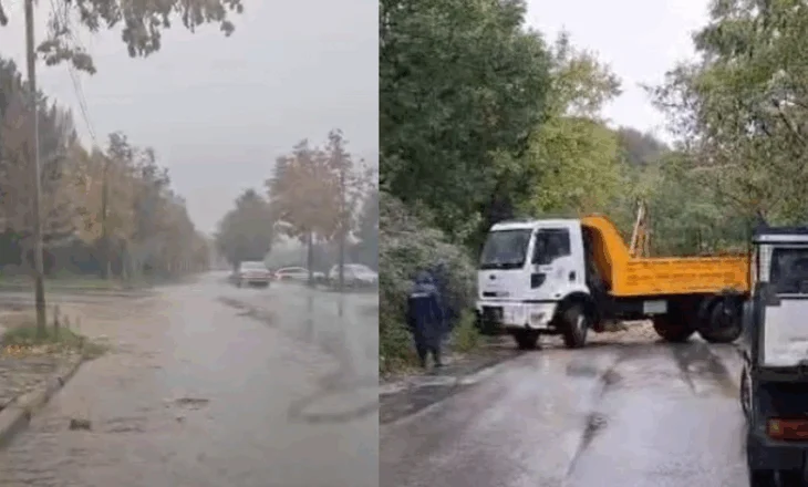 Reshje të dendura në Kukës, gurë dhe inerte në disa rrugë, vështirësohet qarkullimi në Rrugën e Kombit