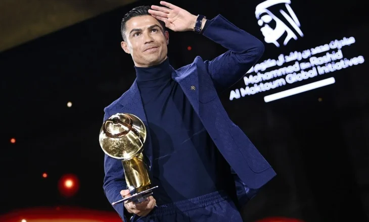 Ronaldo: Përdora inteligjencën artificiale për të përgatitur fjalimin në ceremoninë e “Globe Prestige Awards”