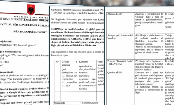 Sherr në Kuvend për përcaktimin e gjinive