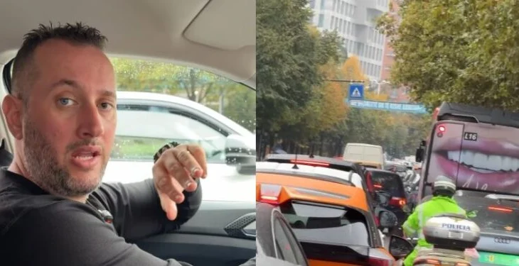 “Shikoni çfarë heqin qytetarët”, Florjan Binaj denoncon trafikun e Tiranës: Shiu i nxjerr bojën propagandës