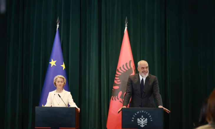 “Shqipëria e do Evropën”, Presidentja e KE-së në Tiranë, konferencë me Ramën: Ju mbështesim në çdo hap