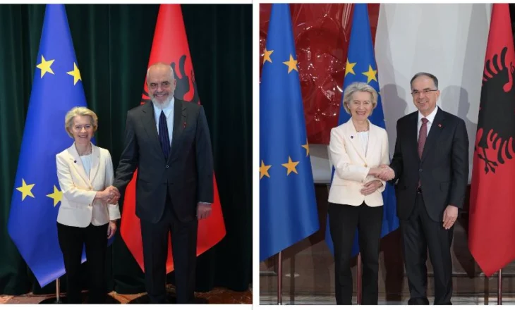 Takimi me Begajn dhe Ramën, Von der Leyen: Shqipëria, në rrugën e duhur drejt BE-së! Gati t’ju mbështesim