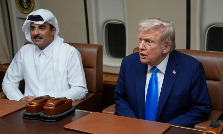 Trump takohet me emirin e Katarit në Air Force One: Ju keni një Lindje të Mesme të sigurt dhe shpresoj të mbetet kështu