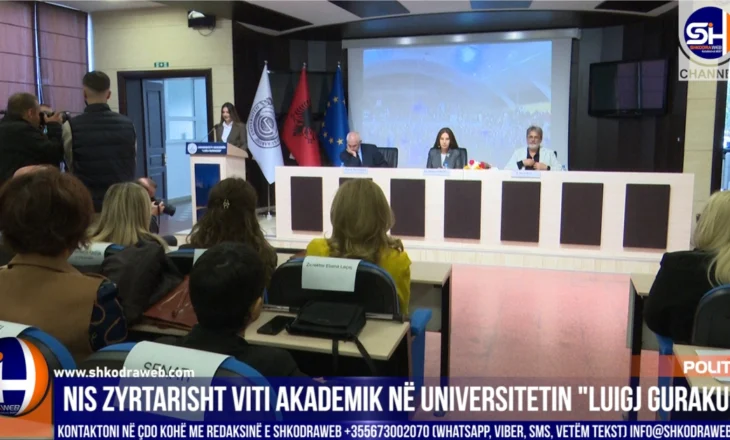 VIDEO – Hapet viti akademik në Universitetin “Luigj Gurakuqi”, e pranishme ministrja e Arsimit Mirela Kumbaro