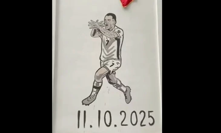 VIDEO / “Heroi i Leskovacit”, Manaj përjetësohet në Mitrovicë me një mural