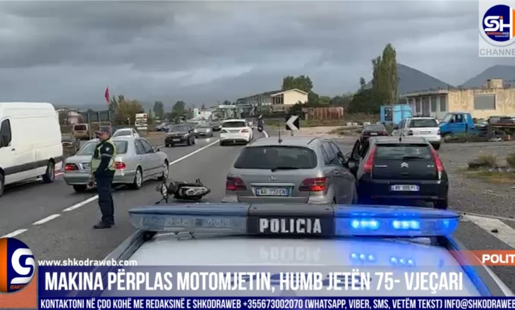 VIDEO – Makina përplas motomjetin, humb tragjikisht jetën në spital 75- vjeçari i përfshirë në aksident