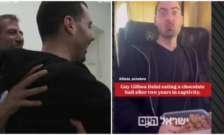 VIDEO/ Reagimi që preku botën: Pengu izraelit provon çokollatë pas dy vitesh robërie