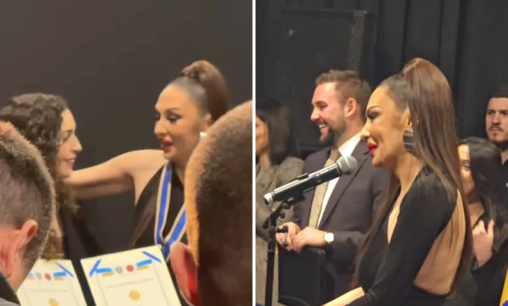 Adelina Ismaili nderohet me Mirënjohjen Presidenciale në mbrëmjen gala të recitalit të saj