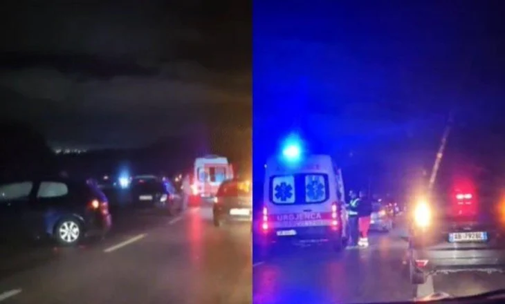 Aksident i rëndë, përplasen 8 makina në dalje të tunelit