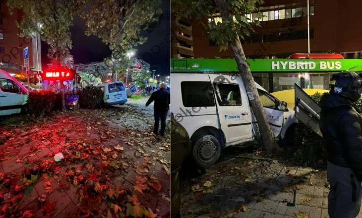 Aksident në Tiranë/ Autobusi i Unazës tenton të shmangë biçikletën, përplaset me makinat e parkuara