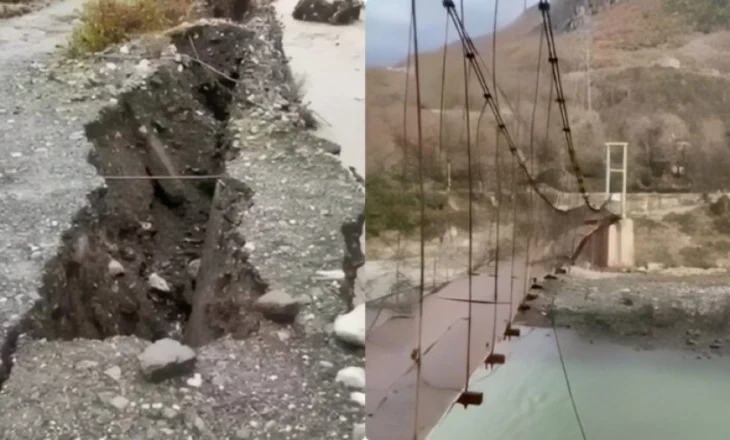 Banorët e fshtatit Skuraj në Kurbin të izoluar, ura e vetme shembet nga përmbytjet