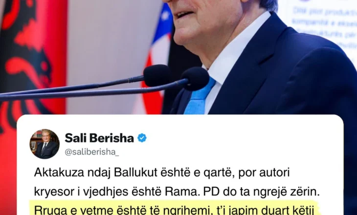 Berisha: Aktakuza ndaj Ballukut është e qartë, por autori kryesor i vjedhjes është Rama