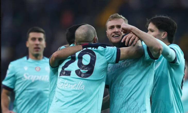 Bologna e ka shumë seriozisht këtë sezon, super fitore në Friuli dhe i bashkohet Interit dhe Romës në krye (video)