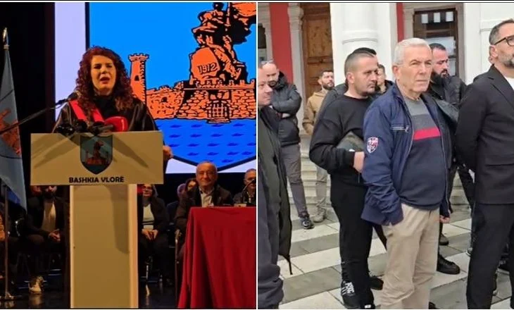 Brunilda Mersini merr zyrtarisht detyrën si kryebashkiake e Vlorës, qytetarët e presin me protesta