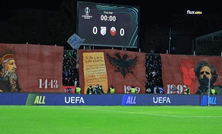 Conference League/Drita ‘fik’ Shkëndijën në derbin e shqiptarëve, koreografi spektakolare për 113 vjetorin e Pavarësisë