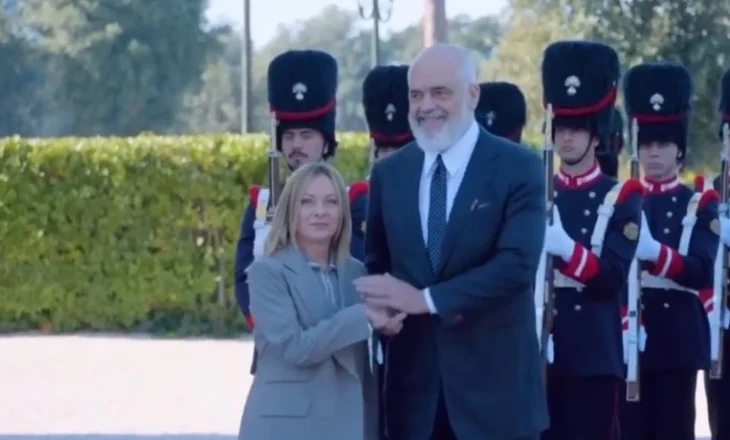 Dalin pamjet, Rama pritet nga Meloni me ceremoni zyrtare në Romë