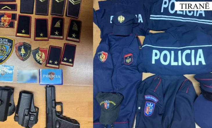 Dilte në rrugë si punonjës policie, arrestohet 20-vjeçari në Kamëz, ja çfarë iu zbulua në banesë