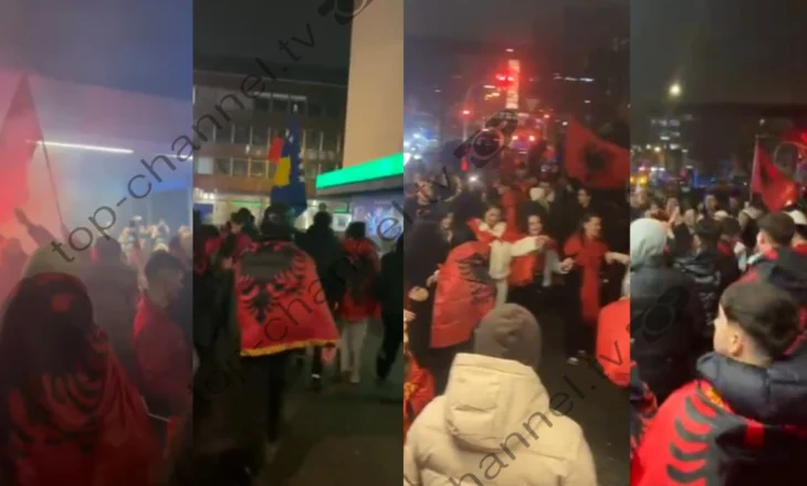 Dortmundi vishet kuq e zi, festat e nëntorit ndezin atmosferën e shqiptarëve në Gjermani, bllokojnë rrugë e sheshe