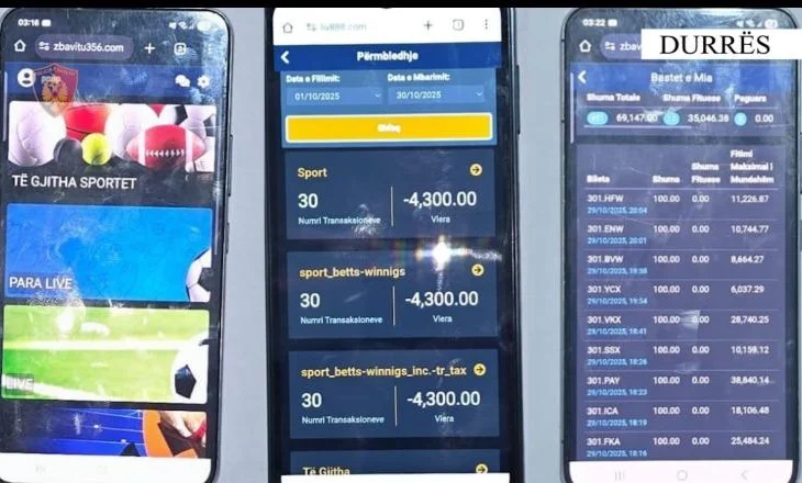 Durrës/ 3 persona në pranga për organizim të lojërave të fatit në një lokal