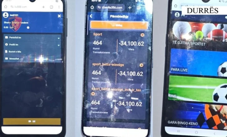 Durrës/ Vinin baste sportive me celularë, vihen në pranga 3 shtetas (2 prej tyre, vëllezër)