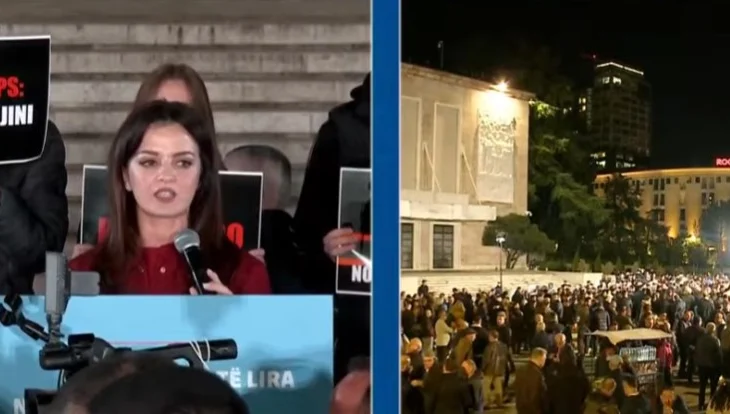 “E ardhmja e fëmijëve tanë u vodh”, Elda Hoti denoncon aferat e Ballukut gjatë protestës së PD: 50 mln euro në..