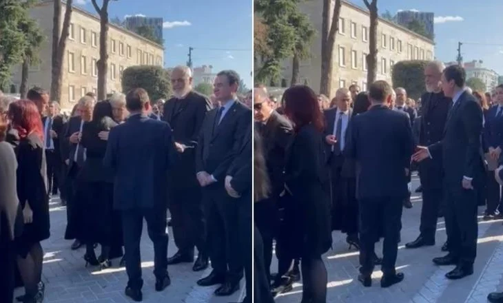 Fatos Nano përcillet në banesën e fundit, Xhoana Nano takon Ramën e Kurtin jashtë Pallatit të Kongreseve 