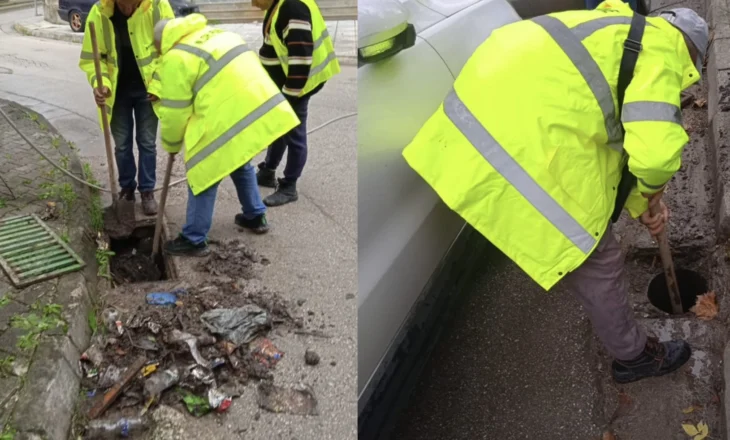 Fier – Bashkia vijon përditë pastrimin e mbledhësve të ujërave, gatishmëri e plotë për reshjet