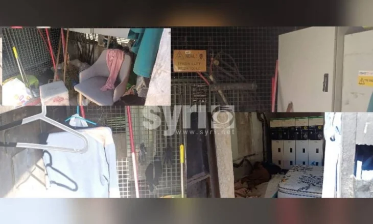 FOTO/ Punonjësit e pastrim-gjelbërimit në Tiranë strehohen në kabina elektrike