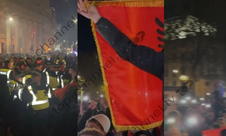 Fotot/ Festimet e 28 Nëntorit, shqiptarët “pushtojnë” me makina të shtrenjta qendrën e Londrës