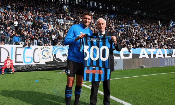 Gjimshiti bashkohet me “klubin 300” të Atalantës; kapiteni ynë kuqezi nderohet para ndeshjes