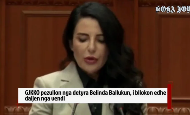 GJKKO pezullon nga detyra Belinda Ballukun, i bllokon edhe daljen nga vendi