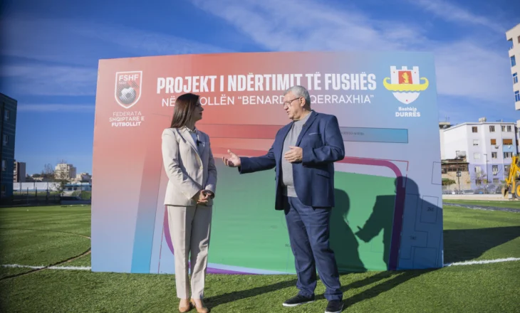 Investimi i FSHF e Bashkisë Durrës / Duka dhe  Sako inspektojnë punimet në fushën e re të shkollës “Benardina Qerraxhia”