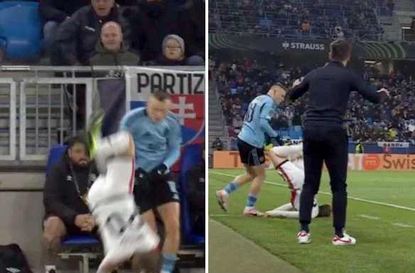 Ivan Balliu rrëzim të frikshëm, lë ndeshjen dhe përfundon me urgjencë në dhomat e zhveshjes