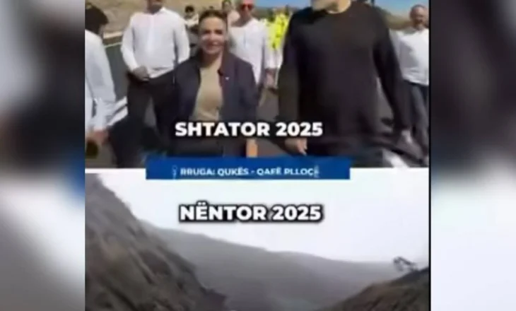 ‘Krenarë me vjedhjen e tyre!’/ Berisha ndan videon e rrugës 260 mln euro Qukës–Qafë Plloçë që u bllokua pas një shiu